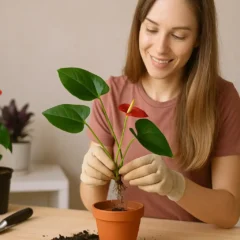 Como fazer muda de antúrio com raiz aparente sem erro