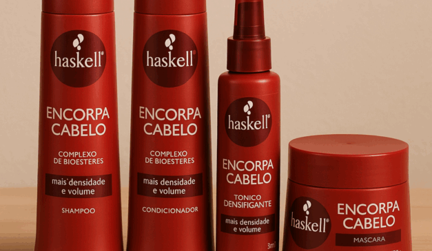 Linha Encorpa Cabelo, da Haskell, aposta em ativos como ácido hialurônico e physalis para oferecer mais densidade e volume aos fios finos/Foto: ChatGPT