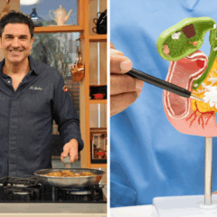 "O apresentador Edu Guedes enfrenta com coragem sua batalha contra o câncer de pâncreas, chamando a atenção para a importância do diagnóstico precoce/Foto: Canva
