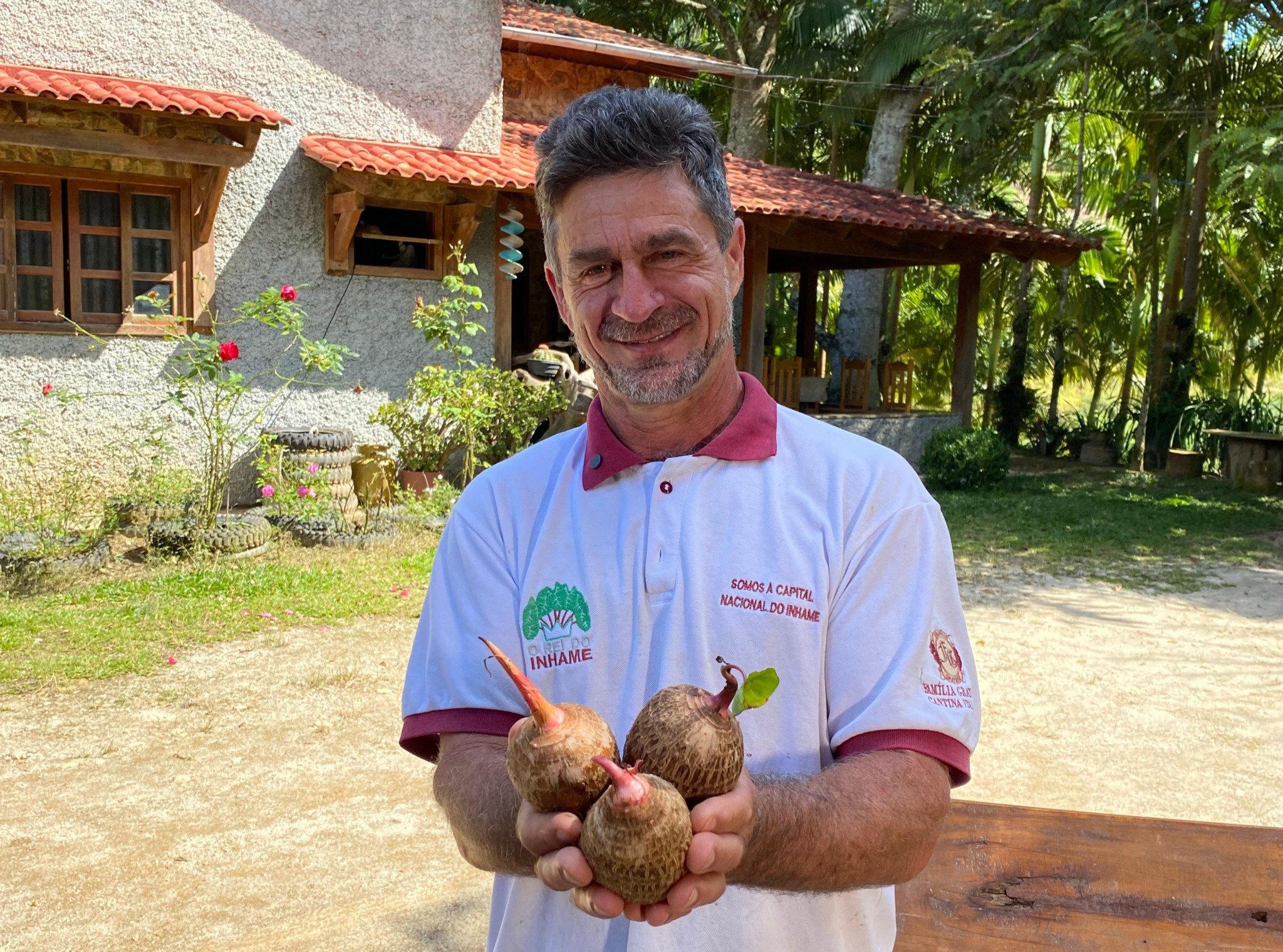 Jandir Gratieri, o Rei do Inhame. Foto Breno Ribeiro