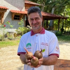 Jandir Gratieri, o Rei do Inhame. Foto Breno Ribeiro