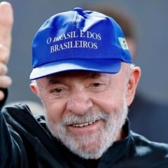 Presidente Lula no ES boné "Brasil é dos brasileiros"