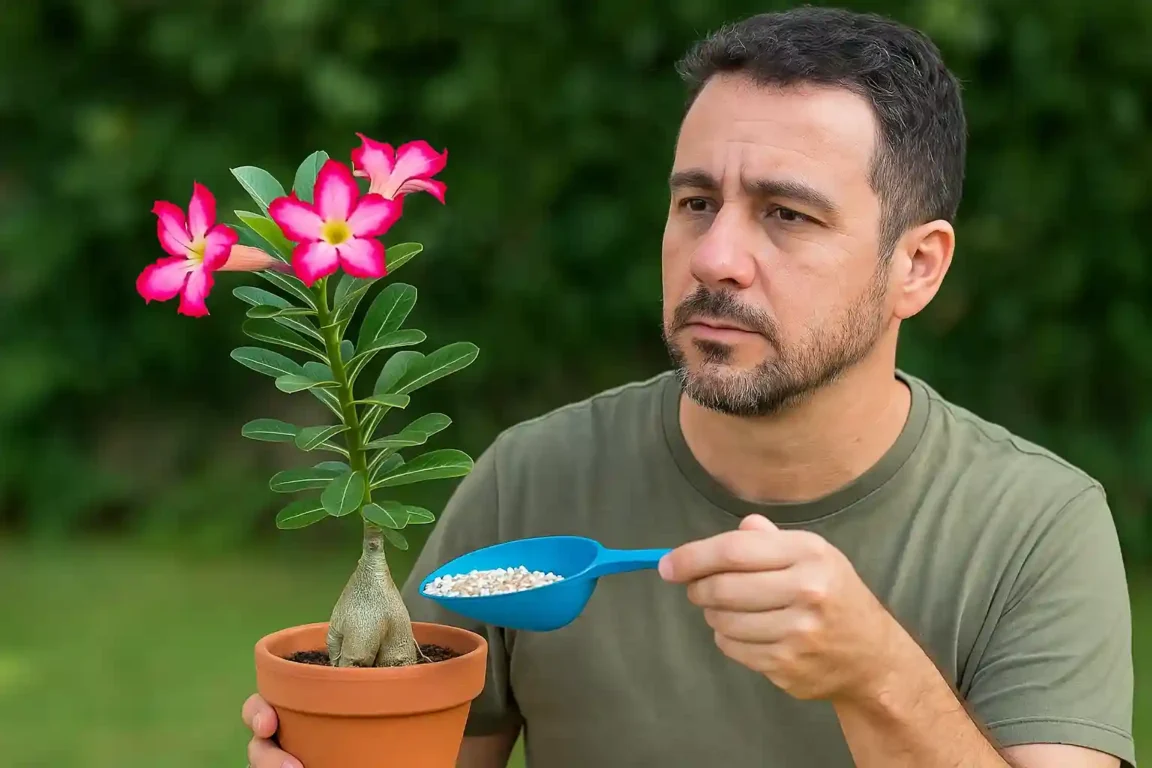 Rosa-do-deserto não floresce Veja o que está faltando na sua adubação