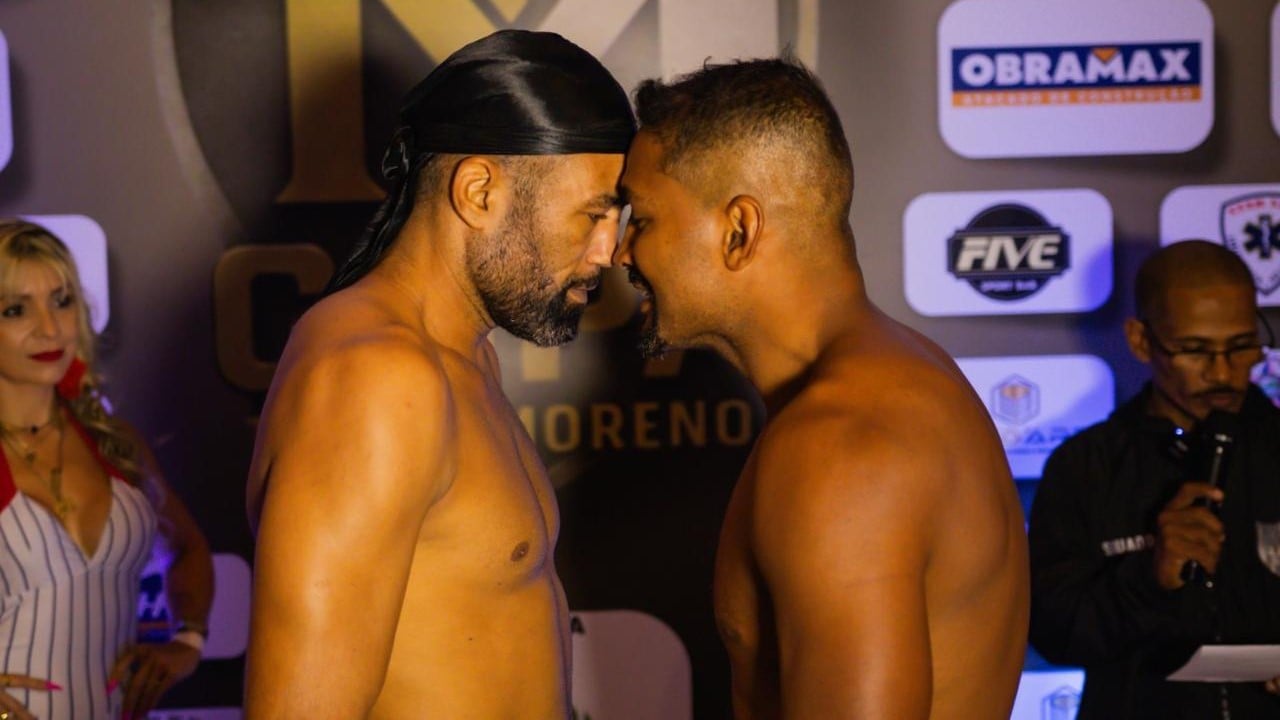 Copa Touro Moreno: pesagem.; Yamaguchi Falcão x Sérgio Dantas