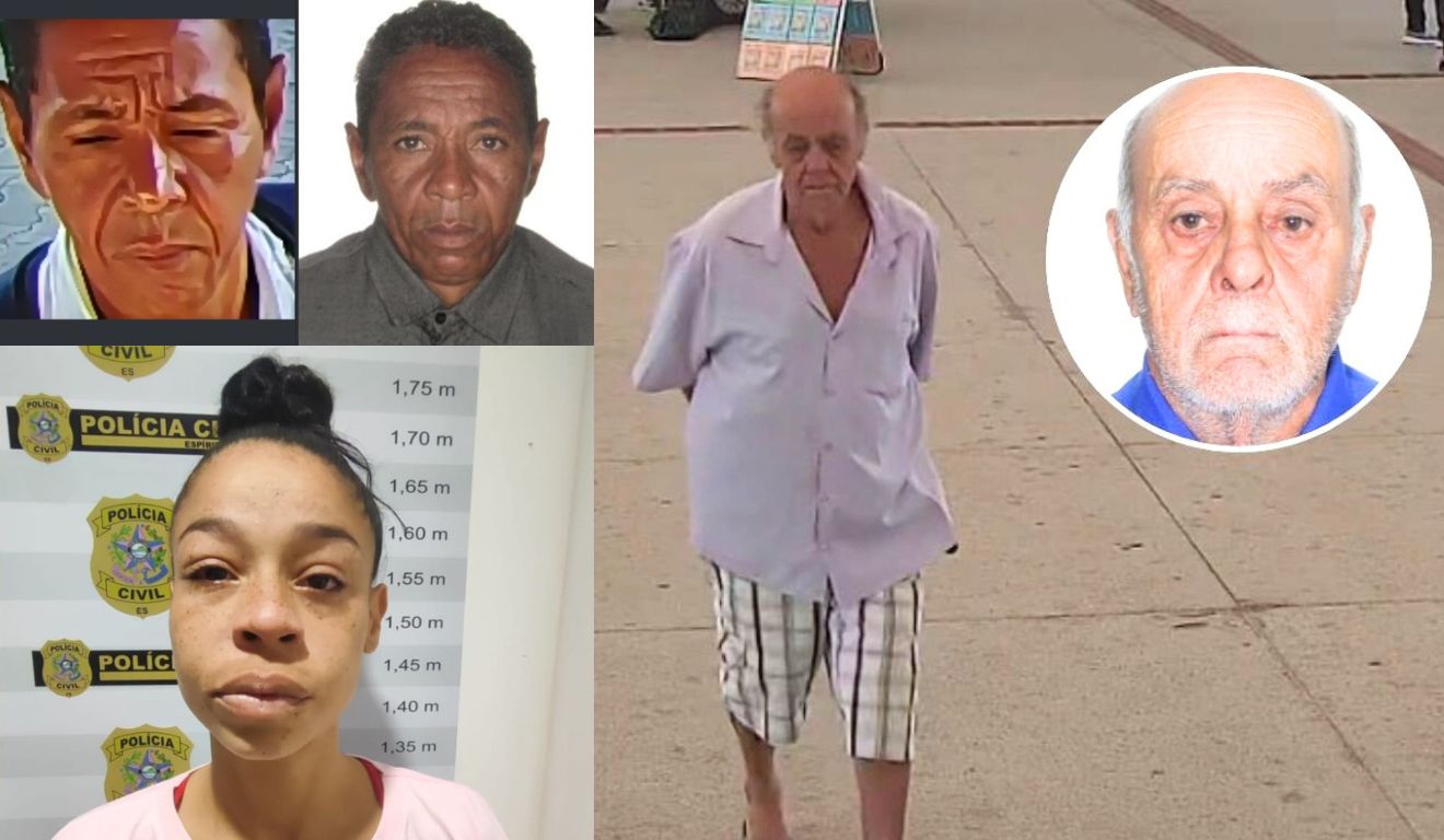 Suspeitos presos por reconhecimento facial no ES. Foto: Montagem Folha Vitória Suspeitos presos por reconhecimento facial no ES. Foto: Montagem Folha Vitória