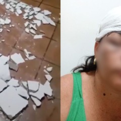 Teto cai em cima de funcionária em casa de acolhimento em São Mateus