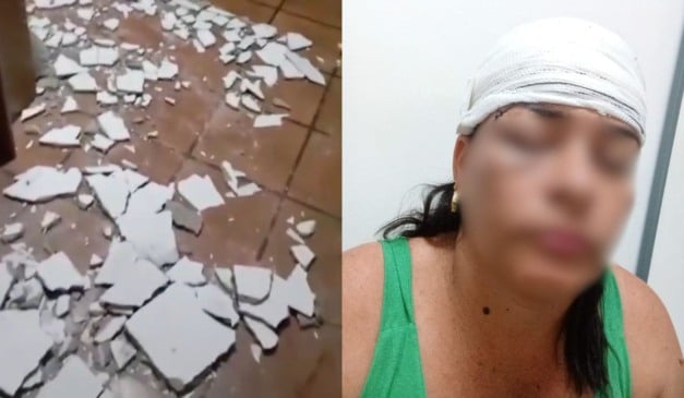 Teto cai em cima de funcionária em casa de acolhimento em São Mateus