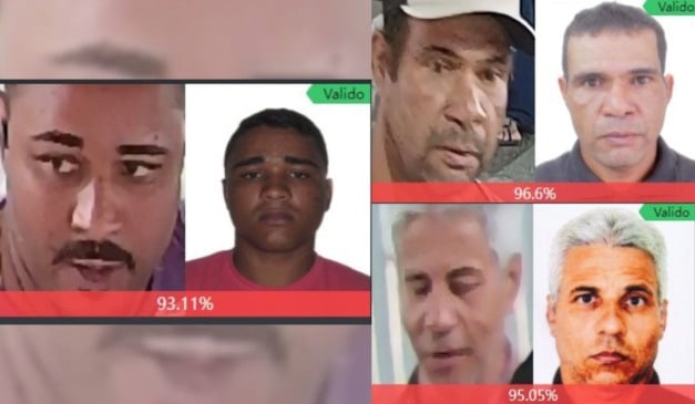 Thiago de Souza Amanço, Gildevaldo Silva e Geraldo Barbosa de Oliveira foram presos por reconhecimento facial