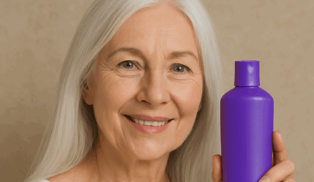 Resultado do shampoo matizador é deixar os fios mais brancos e menos amarelos/Foto: ChatGPT