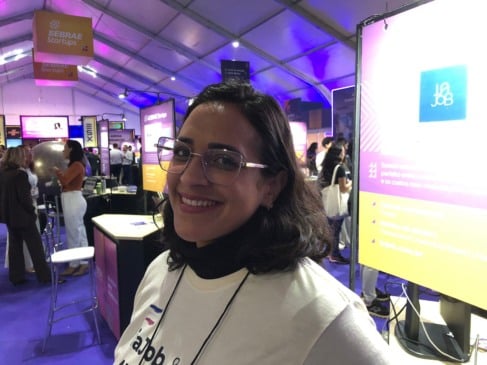 Mirella Ribeiro participa da ESX com grandes expectativas. Ela quer transformar a empresa no primeiro "unicórnio" capixaba. Crédito: Edu Kopernick
