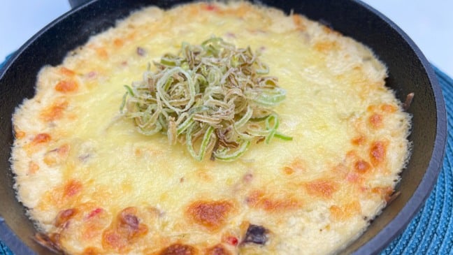 Alho-Poró Gratinado. Foto: Roberta Salgueiro