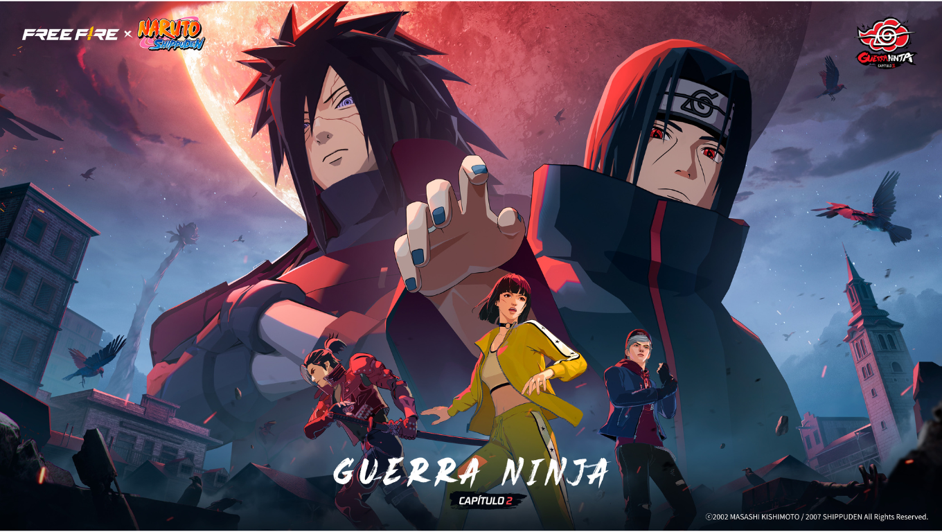A batalha recomeça em Free Fire x NARUTO SHIPPUDEN Capítulo 2