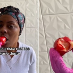 confeiteira quebrou dente com morango do amor