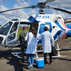 Notaer leva órgãos para transplante de helicóptero