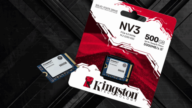 Kingston anuncia SSD NV3 em formato compacto para Steam Deck