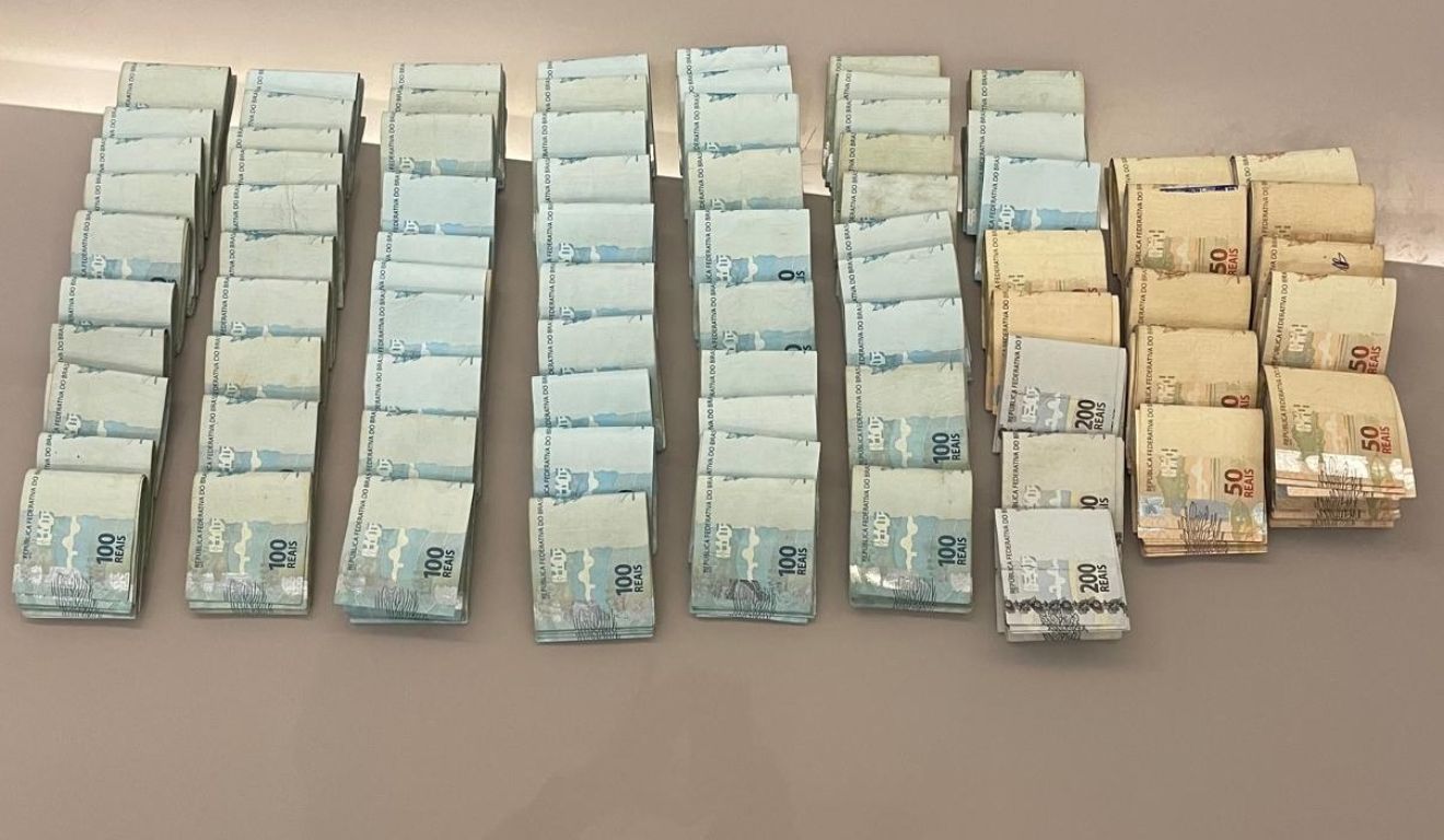 Dinheiro apreendido pelo Gaeco (Divulgação / MPES) Dinheiro apreendido pelo Gaeco (Divulgação / MPES)