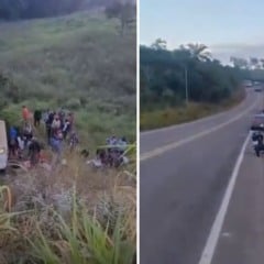 ônibus caiu de ribanceira com trabalhadores
