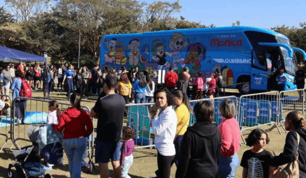 Ônibus da Turma da Mônica vai estacionar na Prainha.