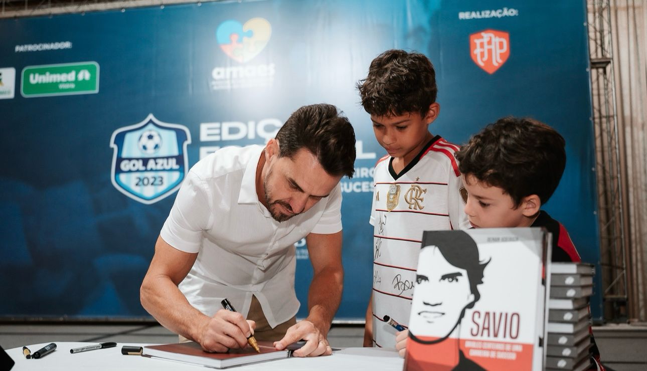 Lançamento da biografia do Sávio Bortolini, ex-Flamengo.