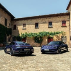 Dois modelos de Porsche: 911 Carrera e Taycan podem estar em concessionária própria no Estado em 2026. Crédito: Divulgação/Porsche