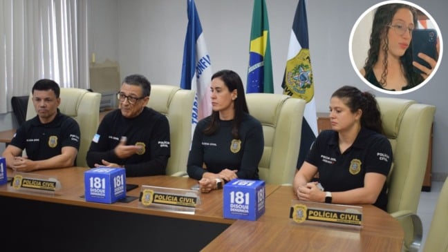 Coletiva do caso Dinah Marinho (Foto: Sesp)
