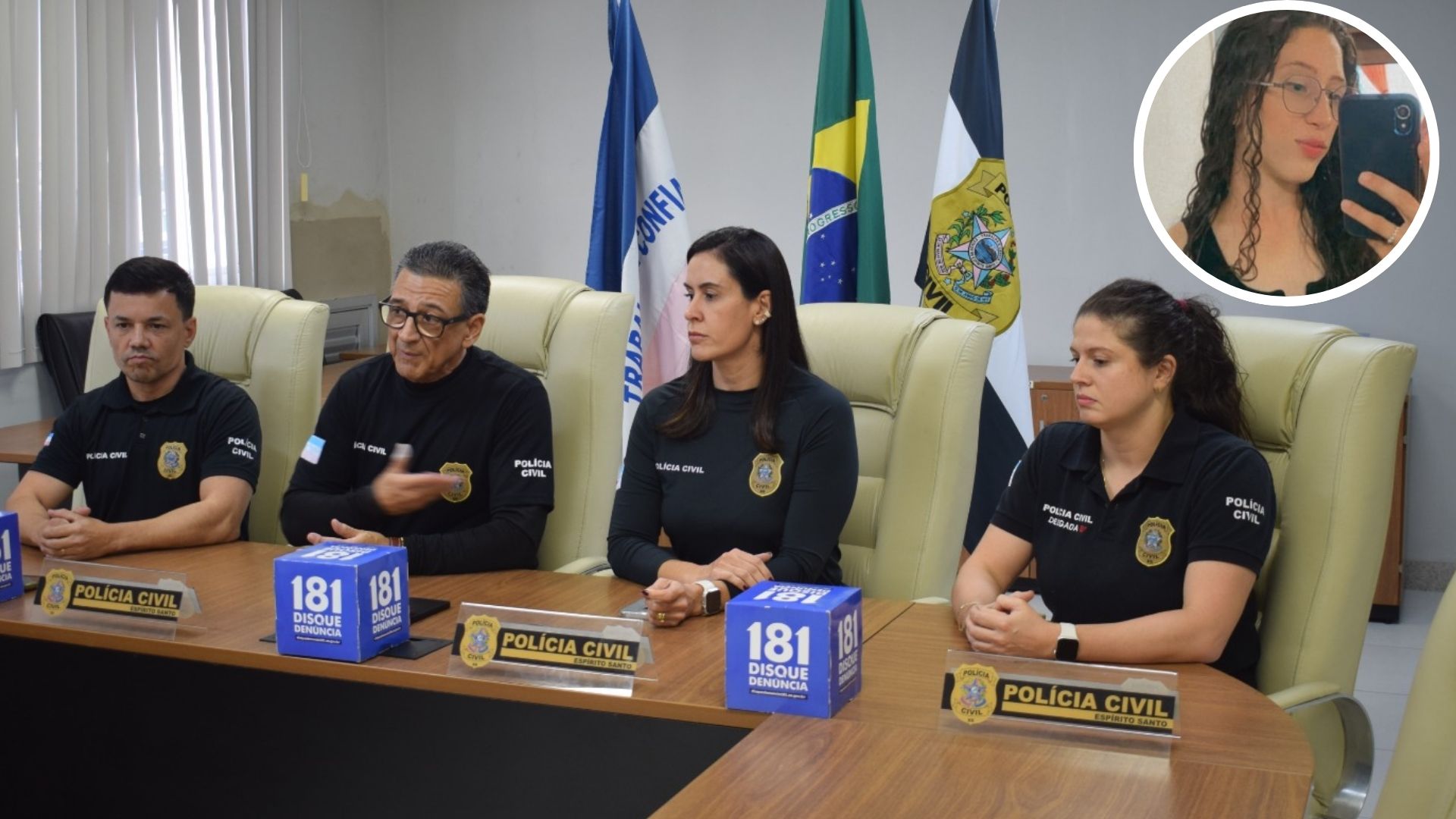 Coletiva do caso Dinah Marinho (Foto: Sesp)