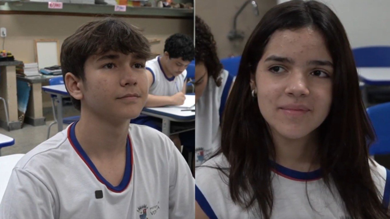 Nicolas Terra e Ana Clara Gomes (Foto/reprodução: TV Vitória)