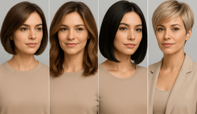 Em setembro de 2025, cortes como long bob, pixie e camadas longas serão tendência entre as mulheres que buscam renovar o visual com estilo e praticidade/Foto: ChatGPT