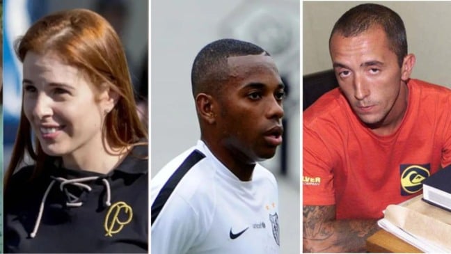 Da esquerda para direita Suzane von Richthofen, Robinho e Cravinho (Foto/Montagem: Folha Vitória)