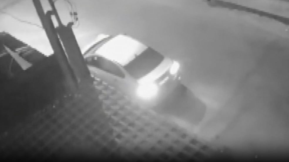 Imagens da câmera de segurança durante o crime (Foto/reprodução: TV Vitória)