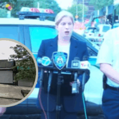 Polícia de Nova York atende ocorrência após tiroteio em restaurante durante a madrugada/Foto: Reprodução NYPD/Google Street View