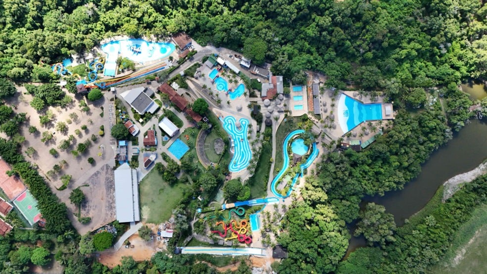 Vista aérea do Acquamania. Foto: Acquamania/Divulgação