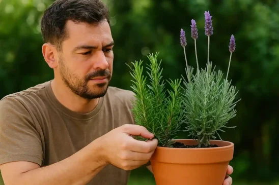 Alecrim e lavanda plantar juntos é erro
