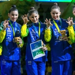 Seleção brasileira conquista a prata no conjunto misto no Mundial de Ginástica Rítmica