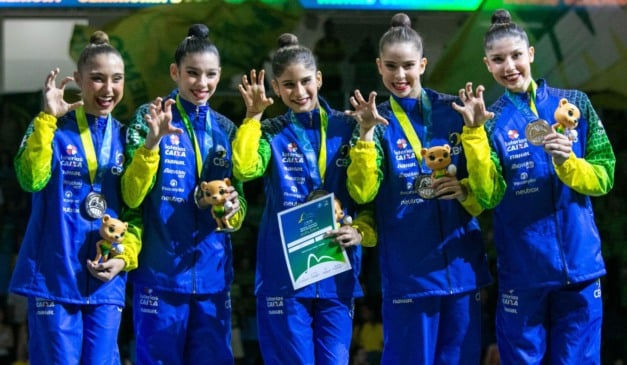 Seleção brasileira conquista a prata no conjunto misto no Mundial de Ginástica Rítmica
