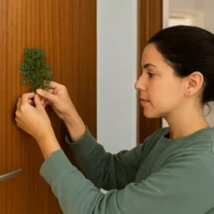 Arruda atrás da porta afasta visitas indesejadas