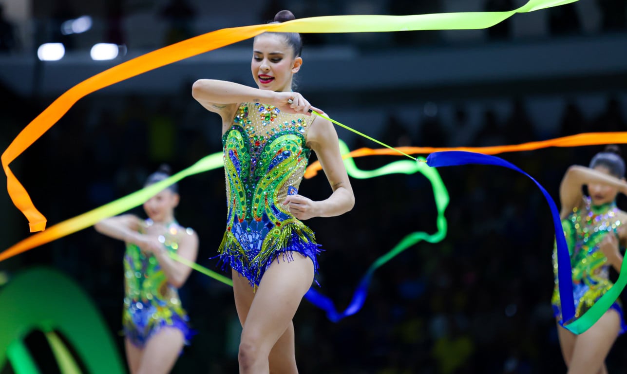 Campeonato Mundial de Ginástica Rítmica. Seleção Brasileira de Conjunto. Rio de Janeiro