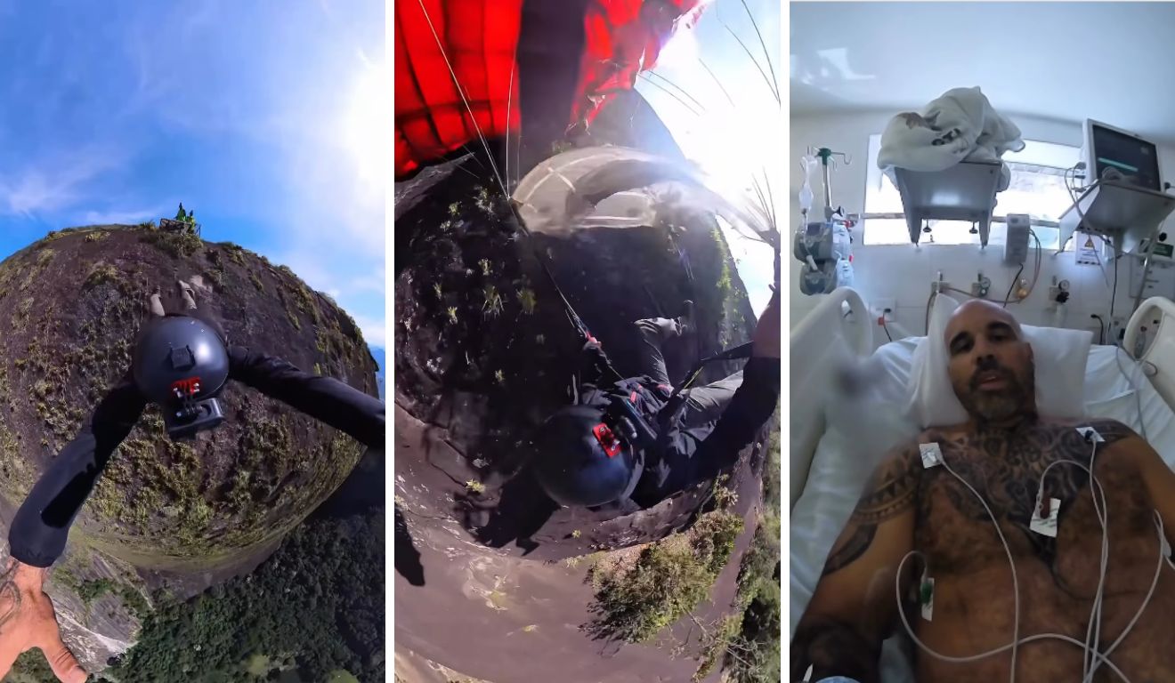Bombeiro Carlos Souto, do RJ, que caiu de parapente no ES