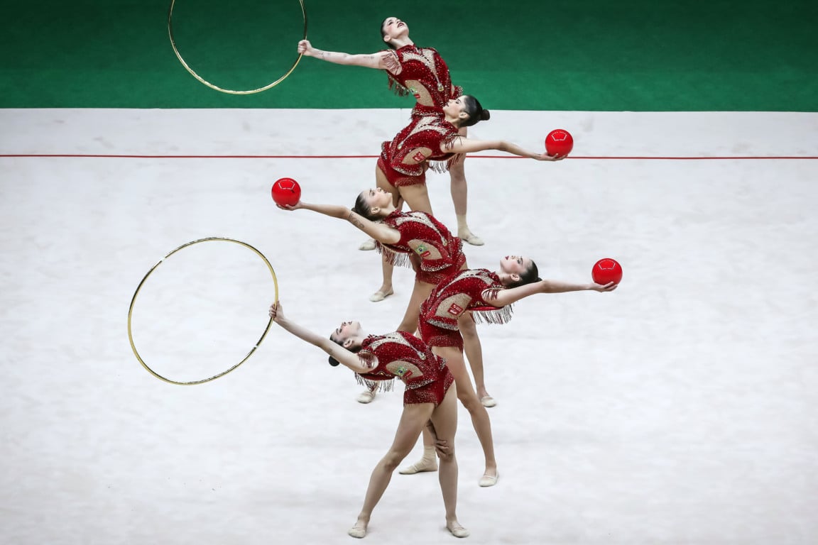 Campeonato Mundial de Ginástica Rítmica. Seleção Brasileira de Conjunto. Rio de Janeiro