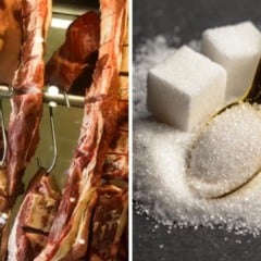 Entre os produtos da lista estão carne bovina e açúcar. Foto: Montagem/Valter Campanato/Agência Brasil/Freepik