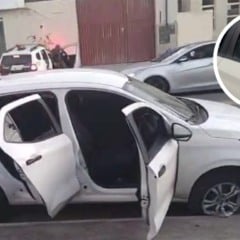 Carro atingido em ataque a tiros em Praia de Carapebus na Serra