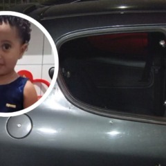 Carro onde estava a menina Alice Rodrigues, 6 anos, morta a tiro em Balneário Carapebus