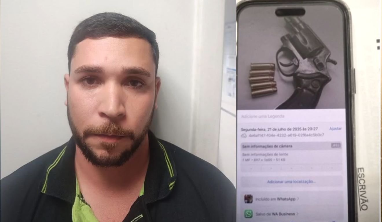 Gabriel Mateus das Neves foi preso pela venda ilegal de armas de fogo. Foto: Reprodução/TV Vitória