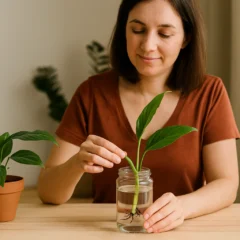 Como fazer muda de lírio-da-paz em pote transparente