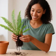 Como fazer muda de samambaia com raiz dividida e estimular novas folhas