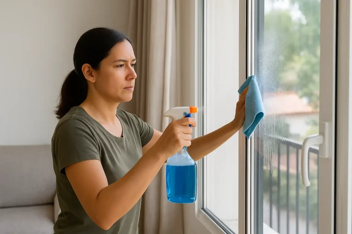 Como limpar janelas de vidro da sala sem marcas