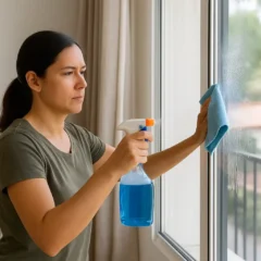 Como limpar janelas de vidro da sala sem marcas