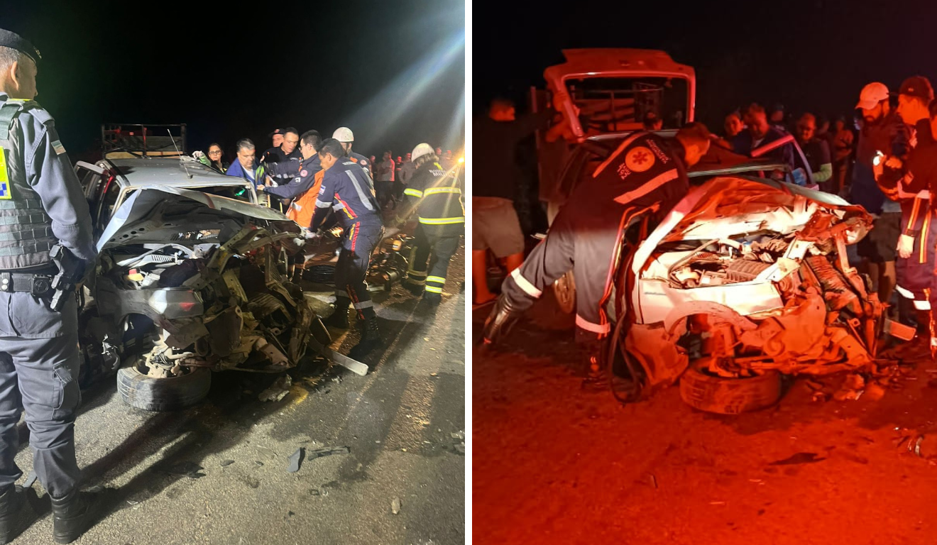Vítima do acidente foi socorrida e levada ao hospital/Foto Polícia Militar