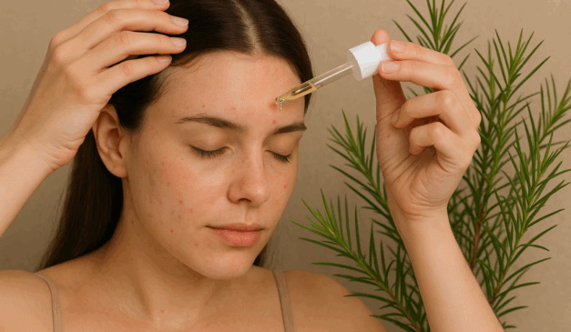 Óleo natural para caspa, acne e cabelo/Foto ChatGPT