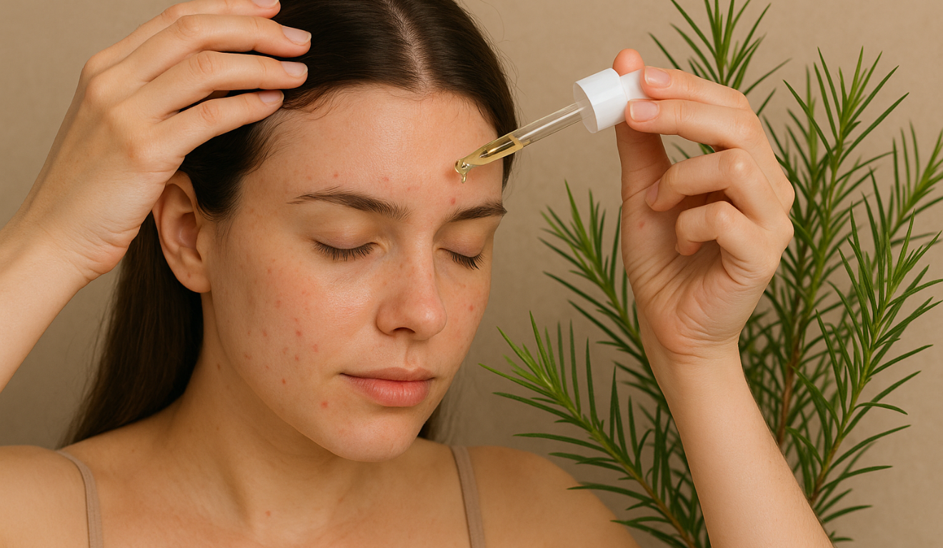 Óleo natural para caspa, acne e cabelo/Foto ChatGPT